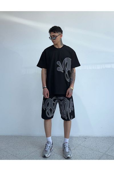 zaee S. Printed Shorts T-Shirt Set
