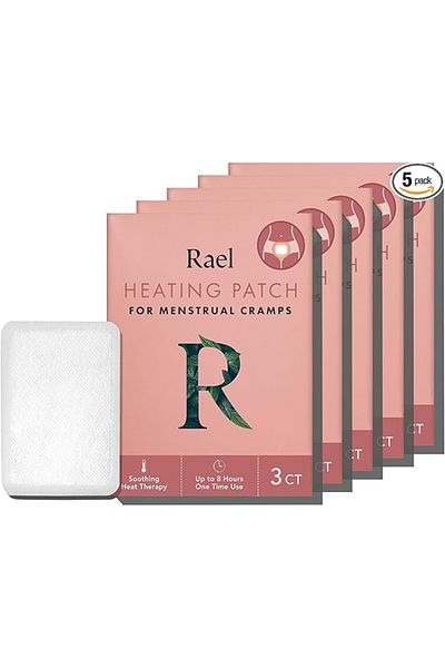 Rael_SA لاصقات التدفئة العشبية لعلاج تقلصات الدورة الشهرية، 3 عبوات ، زيوت طبيعية، الدورة الشهرية بدون أدوية
