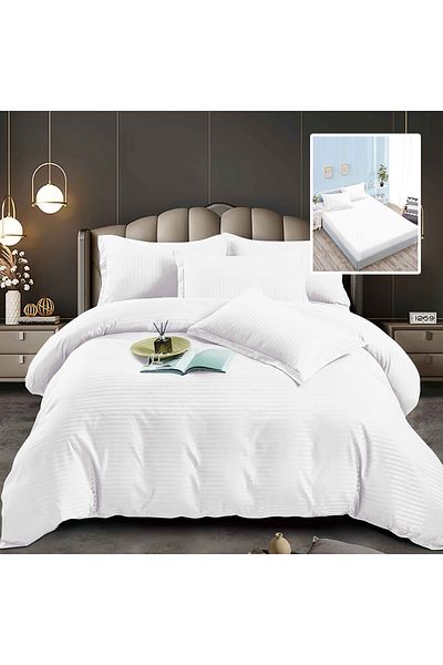 TextiLici Bed Linen Set Damask-Polycotton 6 Pieces with Cover (6DPH37)