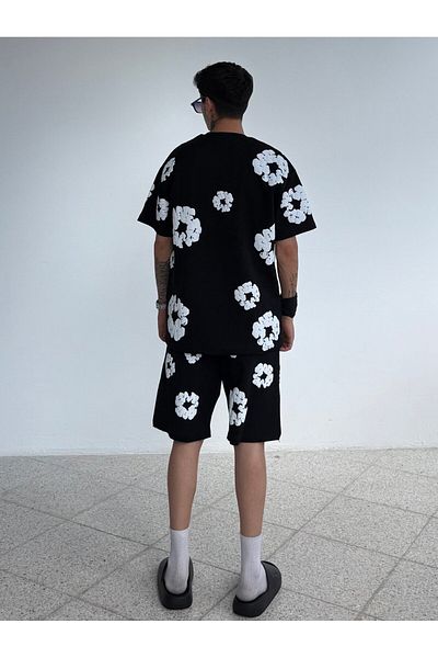 zaee D.Tears Printed Oversize Shorts Set