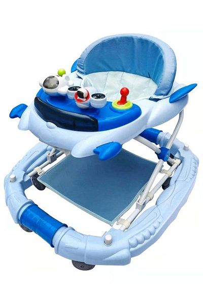 Toybox مشاية أطفال هزازة 2 في 1 قابلة لتعديل الارتفاع مع ألعاب وموسيقى