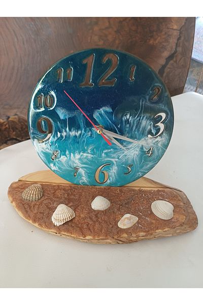 oliveforestwood Clock (Olive Tree and Epoxy)