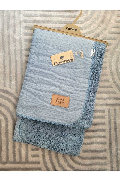 Caramell Incibaby Welsoft & Muslin 100% Cotton Double Sided Baby Blanket 80X90