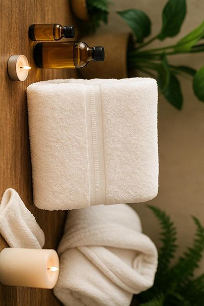 SAPPHIRE Premium White Bath Towel – 70x140 cm – Ultra Soft & Absorbent Cotton