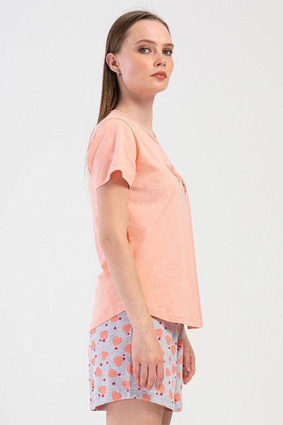 VİENETTA Women's Short Sleeve Shorts Pajamas Set, 408092