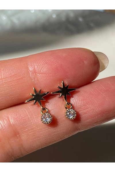 kurukafagift Nail Earring Star Stone