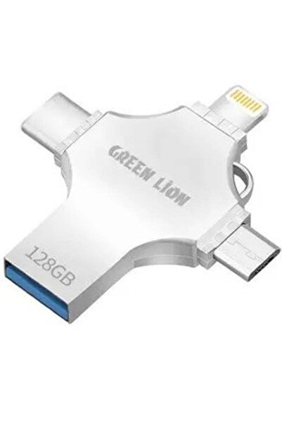 Green Lion محرك أقراص فلاش USB 4 في 1 بسعة 128 جيجابايت مع نقل بيانات عالي ال...