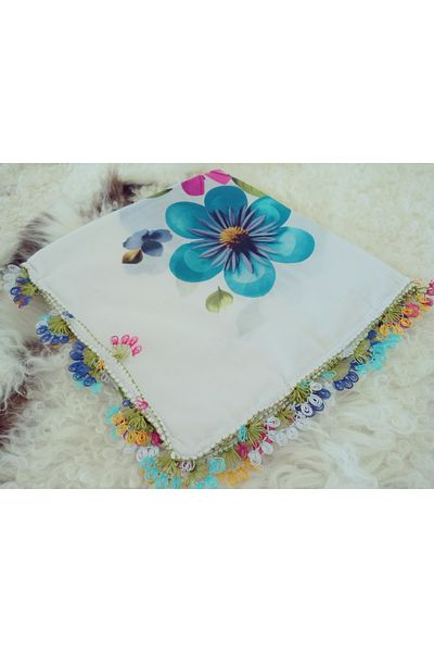 Cenk Handwork Needle Engraving Writing, Scarf, Jade, Mevlud Cover, Gift 4 Edge Embroidered