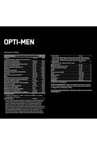 ON Optimum Nutrition Opti-Men Multivitamin, 90 Tablets