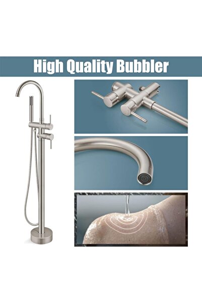 Aolemi Floor Mount Bathtub Faucet Freestanding Tub Filler Standing High Flow Shower Faucets Shower M
