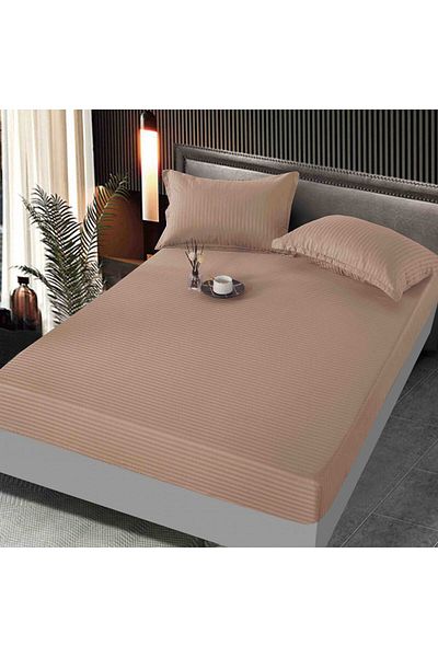 FIONNA.RO Satin Cotton Damask Duvet Cover 180x200cm - Salmon Pink