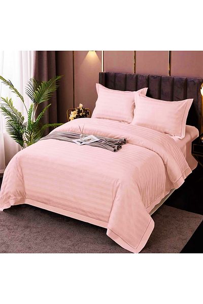 TextiLici Bed Linen Damask Polycotton XXL (Light Pink)