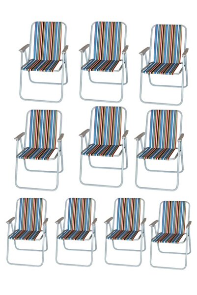 smart home طقم كراسي تخييم قابلة للطي يتكون من 10 كراسي مصنوع من قماش أكسفورد...