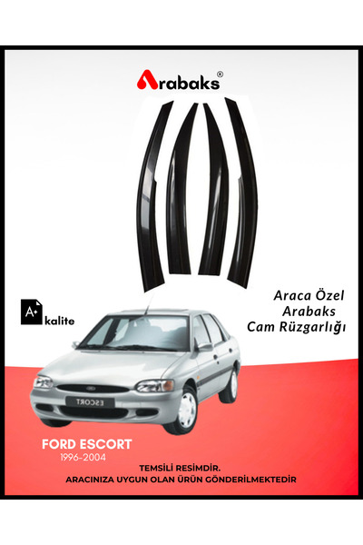 Arabaks Ford Escort 1996-2004 Cam Rüzgarlığı 2'li Takım (MUGEN TİP, DAYANIKLI...