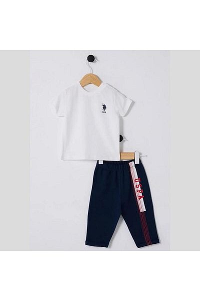 U.S. Polo Assn. Kids U.S Polo Assn Usb2342 U.S Polo Assn Baby Boy 3 Piece Set