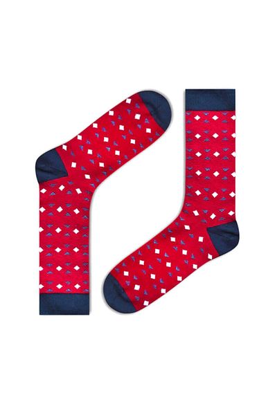 bazaar-turkey all you need Patterned Men's Socks Red 0311