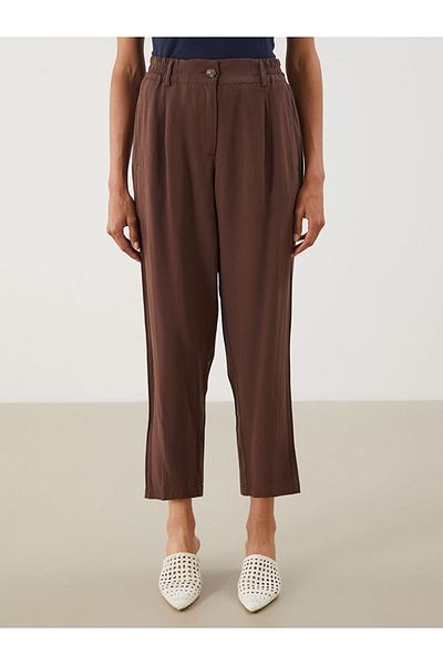 LC Waikiki New Season Carrot Cut Linen Blend Women's Trousers - S5Qv72Z8