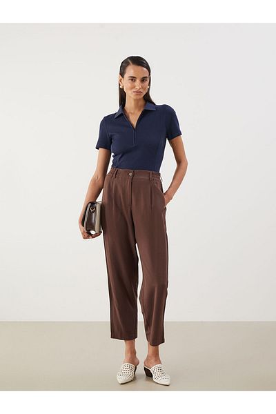 LC Waikiki New Season Carrot Cut Linen Blend Women's Trousers - S5Qv72Z8