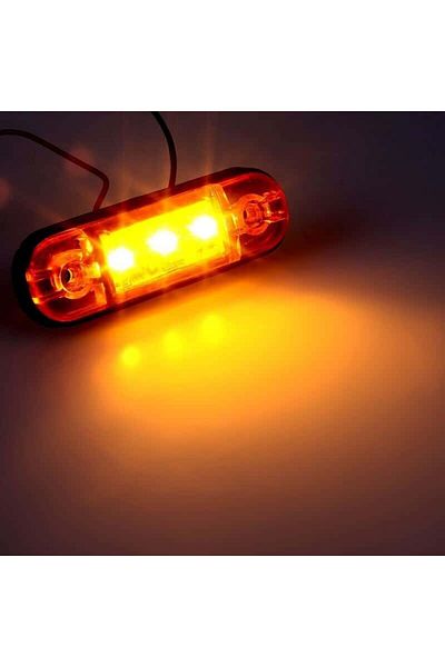 BGRJ Automotive Clearance lamp 3smd yellow, side, warning lamp, 12-24V