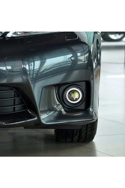 BGRJ Automotive Set of 2 LED projectors 76mm, with magnifying glass and Angel Eyes