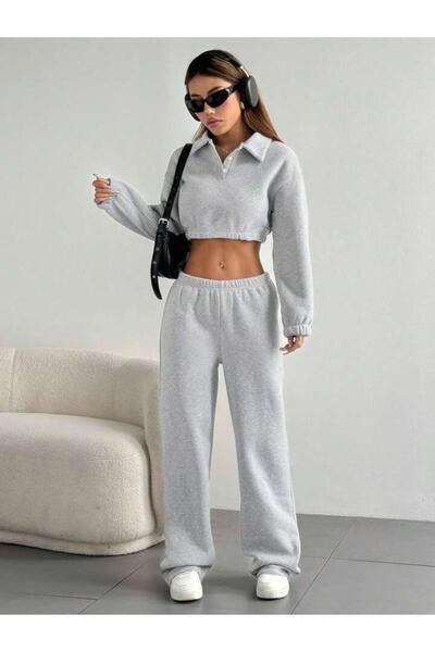 Le Vion Unisex Baggy Iki Iplik Mevsimlik Oversize Eşofman Pantolon