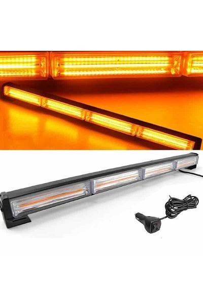 BGRJ Automotive 4 COB 72W rotating beacon bar, strobe functions, 12-24V with button