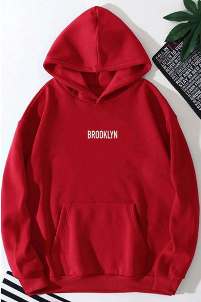 Boi Φούτερ Brooklyn Printed Unisex με κουκούλα