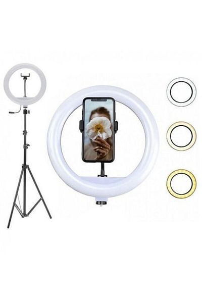 NO BRAND Large LED Ring Light with Tripod, 210 cm, Lighting for Makeup/Vlogging/Streaming/TikTok, Diameter 30