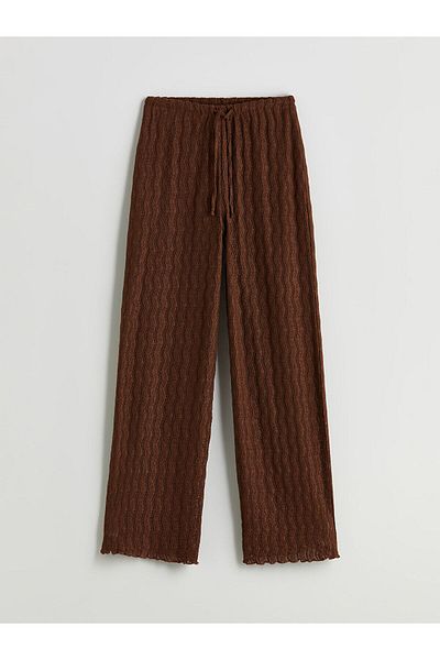 LC Waikiki Elastic Waist Textured Women's Trousers