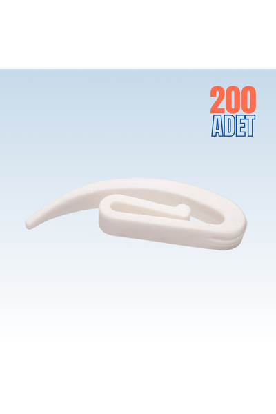 sebox Perde Aksesuarı Kırılmaz Dayanıklı Plastik Salyangoz Klipsi (200 Adet)