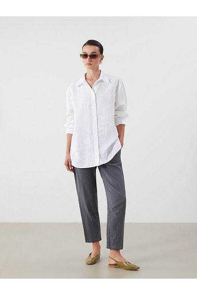 LC Waikiki Elastic Waist Textured Women's Trousers