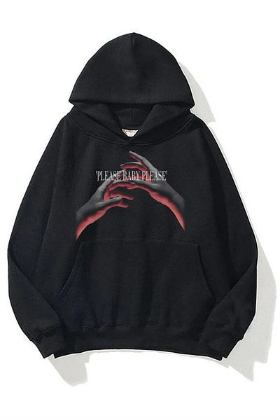 Boi Φούτερ Unisex Please Baby Hoodie Black