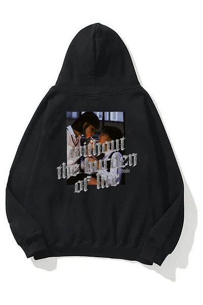 Boi Unisex Φούτερ χωρίς επιβάρυνση Hoodie Black