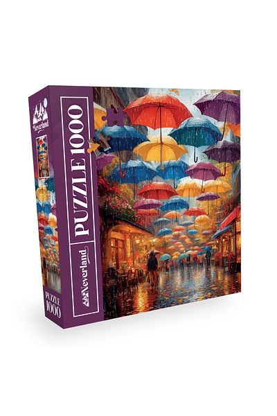 Neverland 1000 Piece Puzzle - Rainy Umbrella Street