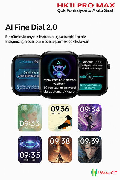 TECHNOMEN HK11 Ultra 3 Orjinal AI Robot AMOLED GPS NFC 4 GB ChatGPT Yerel Albüm Pusula Yerçekimi Algılama