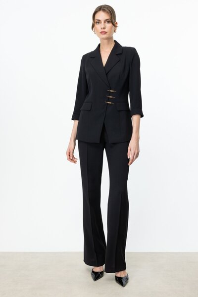 Ekol Μπουφάν με μεταλλική κλειδαριά και τσέπη μαύρο 04224