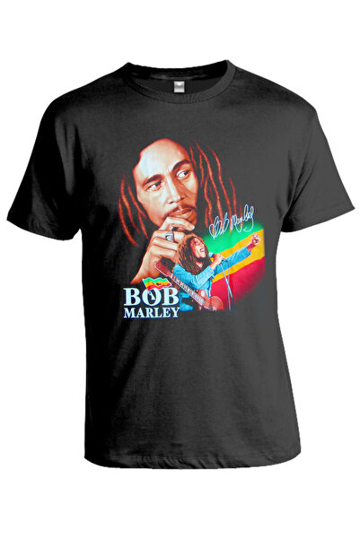 OEM Tricou personalizat, Bob Marley, negru