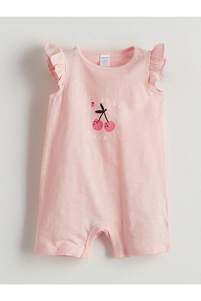LC Waikiki Lcw Crew Neck Printed Baby Girl Jumpsuit 2-Piece Fast Fashion