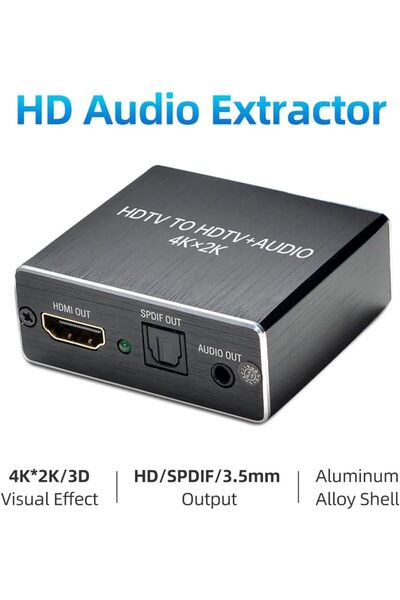 DESTE ELEKTRONİK SE-7155 Hdmi To Hdmi Optik Stereo 2.0 4k Ayırıcı Çevirici Dö...