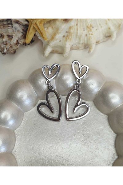 Ivory Pearl Ikli Heart Dangle Earrings