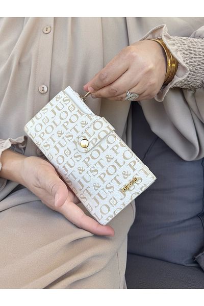 Just Polo JP Just Polo Women's Cream Multi-Eye Wallet with Coin and Card Compartment