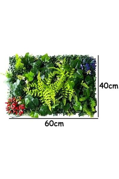 genric FFD Artificial Grass Wall Panel – 40x60 cm Faux Greenery Hedge Privacy Fence Screen