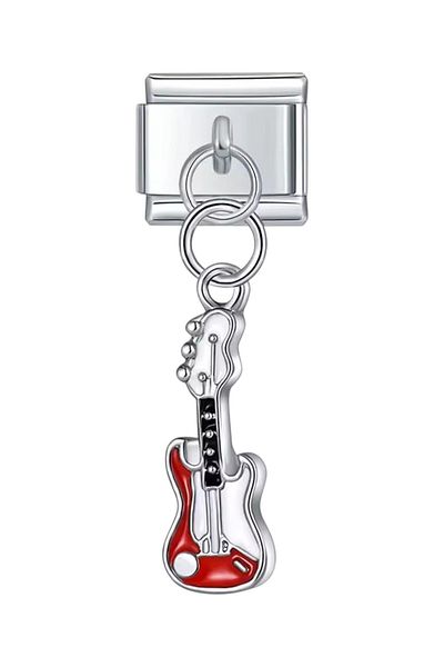 Dumledo Red Electric Guitar Steel Italian Charm