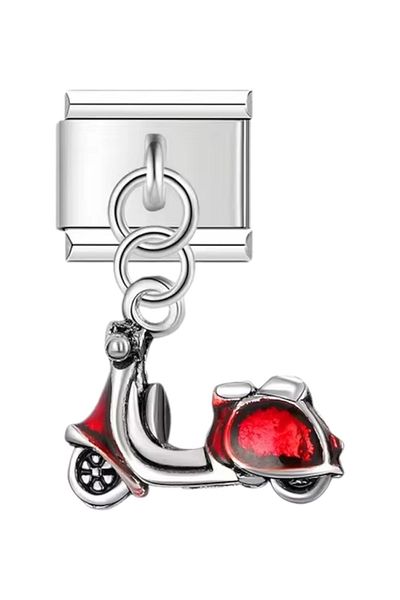 Dumledo Red Scooter Steel Italian Charm