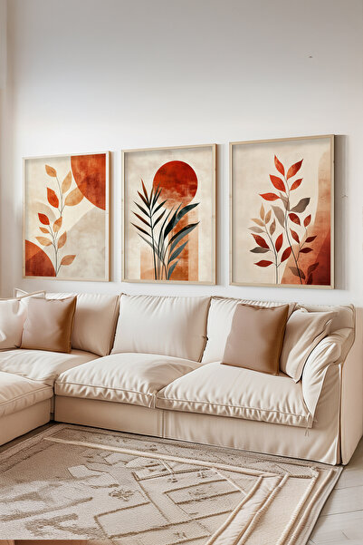 STARYUNA Набір з 3 картин з дерев'яними рамами та квітковим орнаментом Yuna226