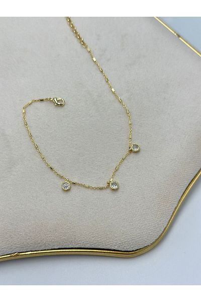 MyladyAccessoriess Solitaire Charm Detail Steel Anklet