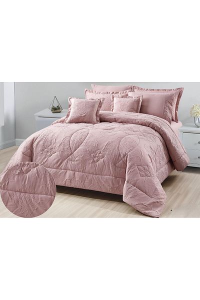 Red Rose A double bedspread with an embroidered design to provide comfort during the summer days and add elegance to your room.