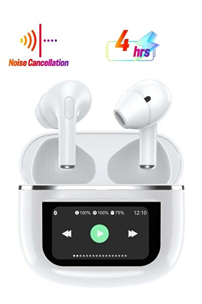 porodo سماعة Soundtec Wonder TWS ANC مع شاشة تعمل باللمس، وبلوتوث V5.4، ومشغل...