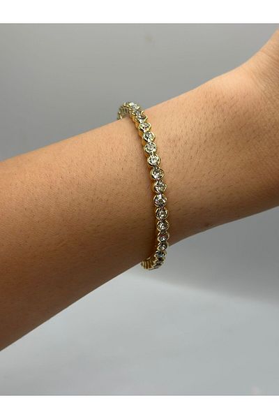 MyladyAccessoriess Single Stone Detail Steel Handcuffs