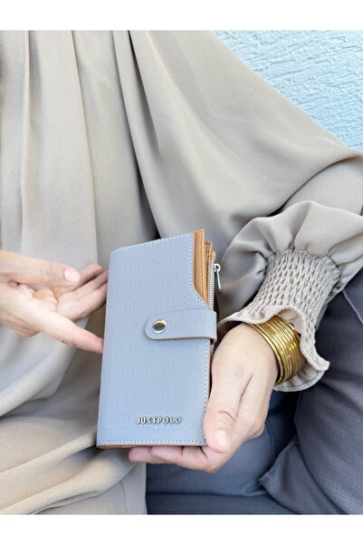 Just Polo JP Just Polo Women's Gray Multi-Eye Wallet with Coin and Card Compartments